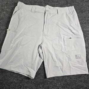 Fintech Submariner Woven Shorts Mens XXL  Gray 4-Way Stretch Waistband Comfort